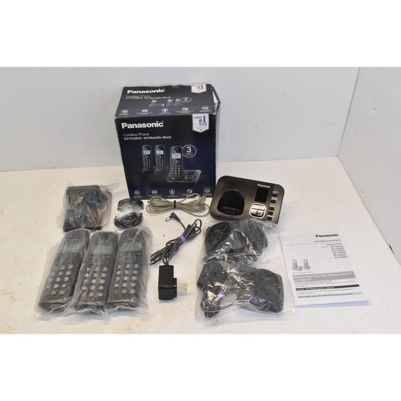 Panasonic KX-TG3833M 3-Handset Expandable Cordless Phone System Answering System - Picture 4 of 4